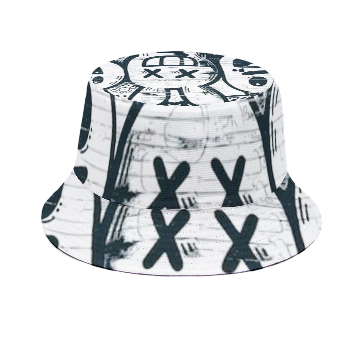 Urban Exile Graffiti Print Bucket Hat