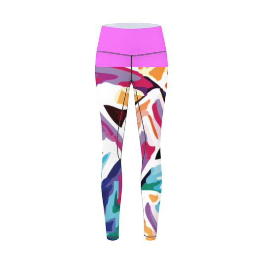 Urban Exile Abstract  Print Women's Top Stitch Leggings