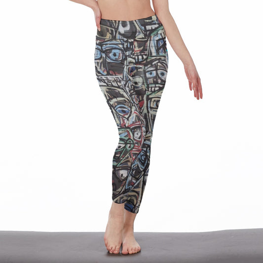 Urban Exile Women's High Waist Leggings | Side Stitch Closure